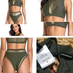 Dixperfect Green Mesh Bikini Set
